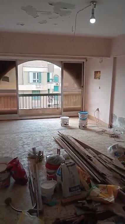 شقه للبيع 132 متر بالشيخ زايد الحي الاول مجاورة 3 عمارات البنك